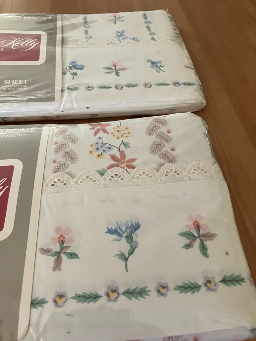 NEW Grace Kelly GPK Lot of 2 Queen Flat Sheets- Vintage No Iron Percale